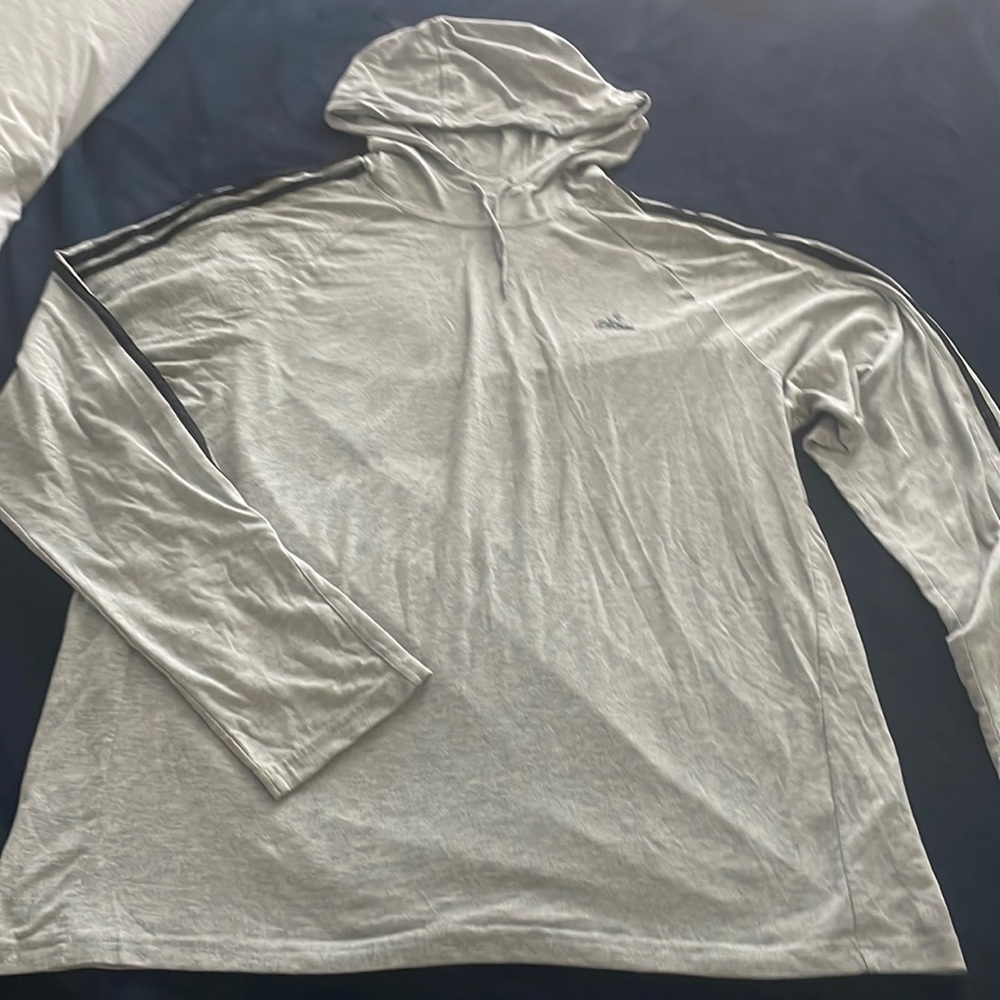 Gray Adidas Climalite Pullover Hoodie